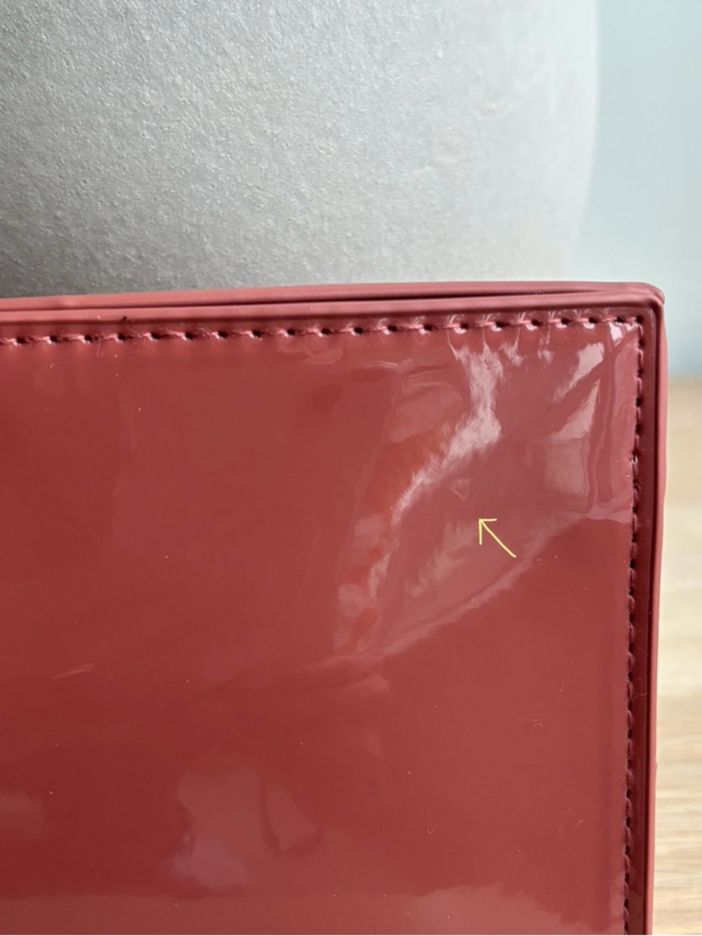 YVES SAINT LAURENT | YSL Beauté Patent Bag in Terracotta - Picture 4 of 6